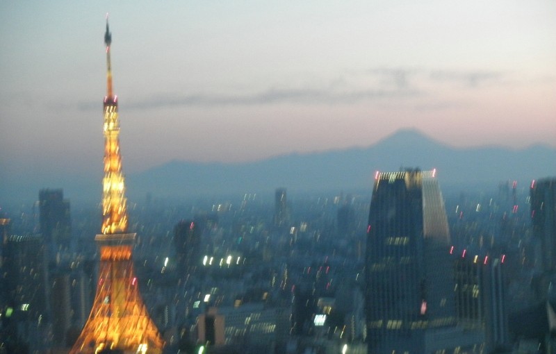 「東京タワーと富士山」