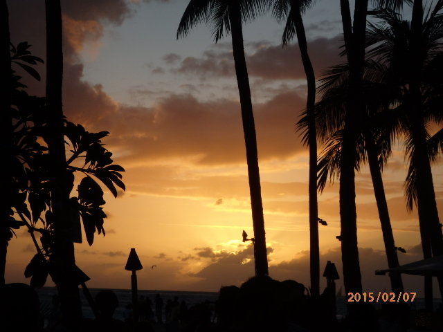 「ハワイの夕日」